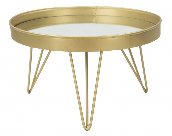 Suport decorativ Glam, fier/oglinda, auriu, 31X18 cm [2]