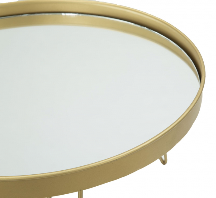 Suport decorativ Glam, fier/oglinda, auriu, 36.5X22 cm [5]