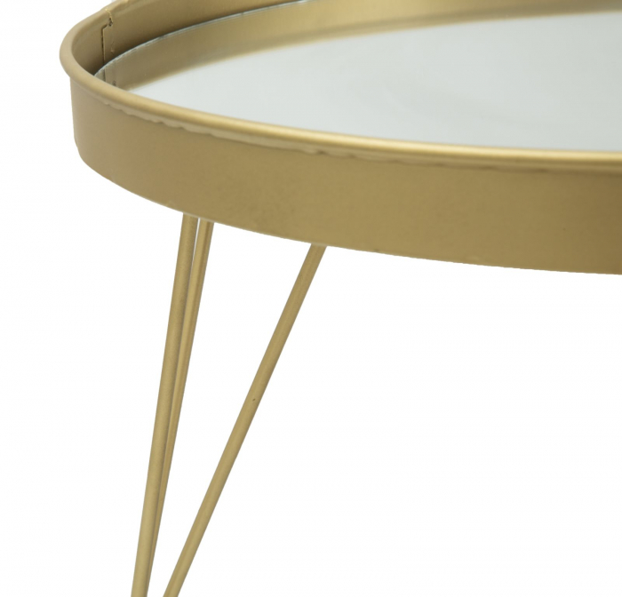 Suport decorativ Glam, fier/oglinda, auriu, 36.5X22 cm [4]