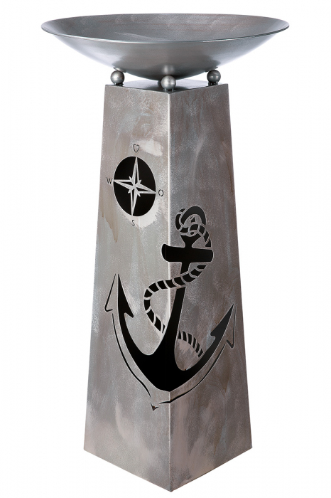 Suport  flori ancora, metal, gri, 95x46 cm [2]
