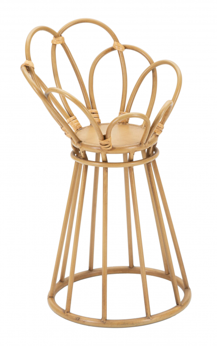 Suport ghiveci PANAMA TOWER, Maro, Fier/Ratan sintetic, 48x28x28 cm [2]