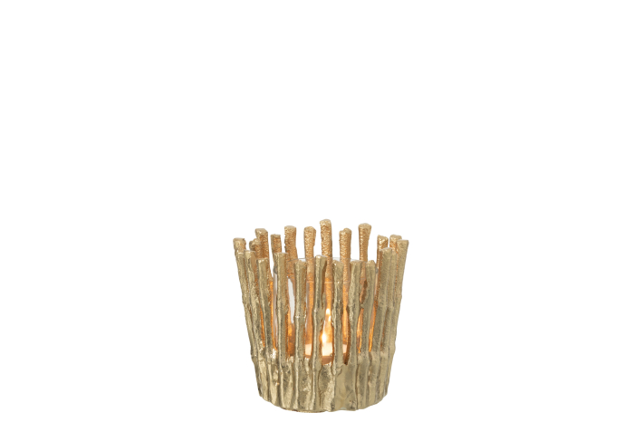 Suport lumanare aluminiu auriu, S [3]