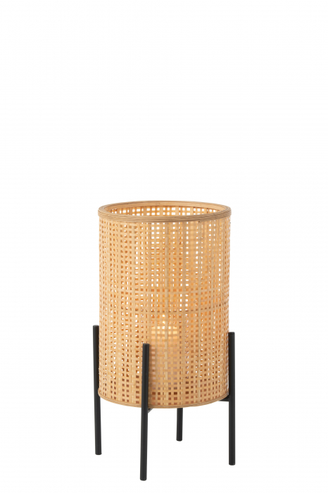 Suport lumanare Bamboo, Fibre sintetice, Natural, 32x32x62.5 cm [2]