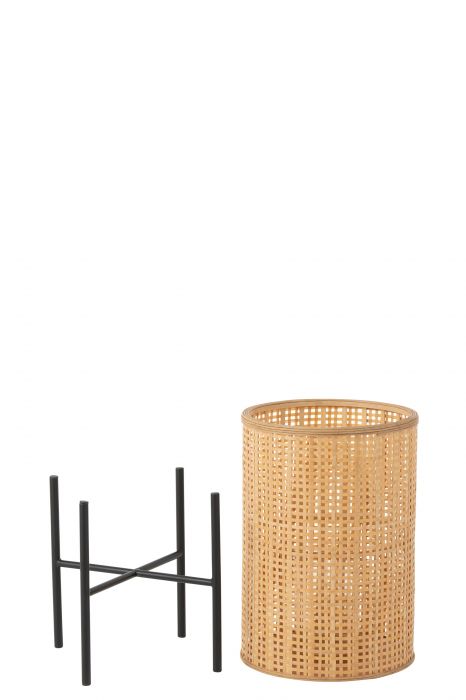 Suport lumanare Bamboo, Fibre sintetice, Natural, 32x32x62.5 cm [4]