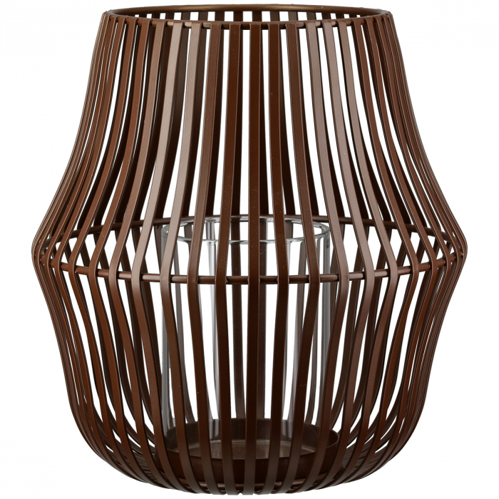 Suport lumanare, Bologna, Metal, maro închis, PU 4, H. 21,5 cm, D. 19,5 cm [1]