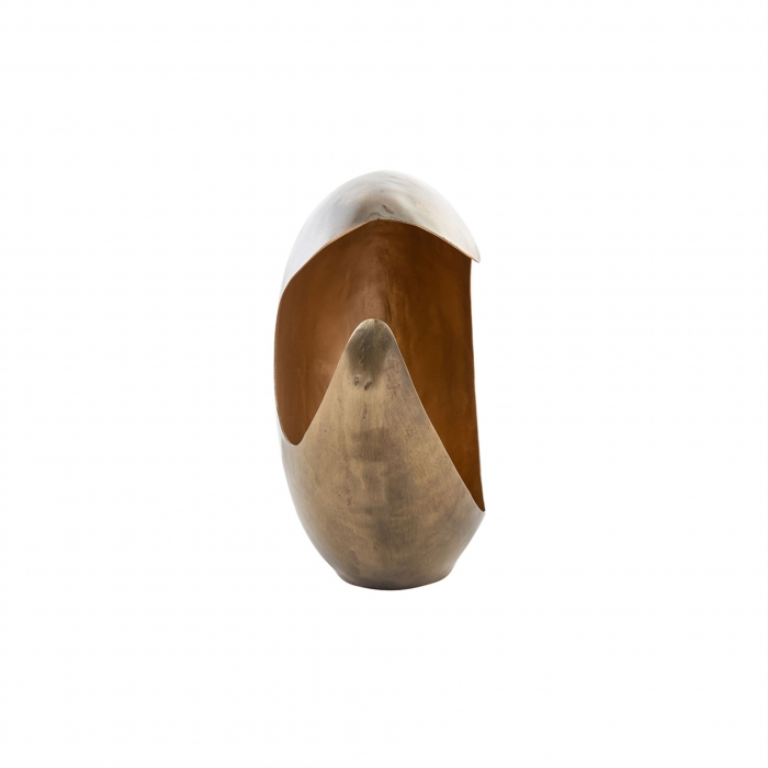 Suport lumanare Chenna, Fier, Auriu, 17x23x9 cm [2]