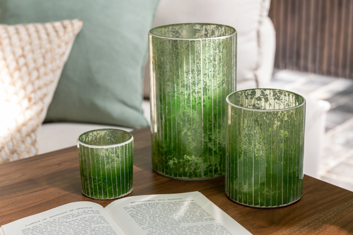 Suport lumanare Classic, Sticla, Transparent, 15x15x24.5 cm [3]