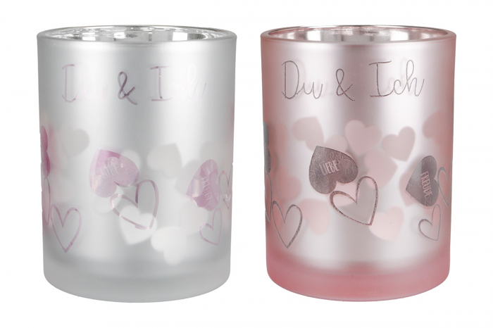 Suport lumanare de sticla Du&Ich Set 2 [2]