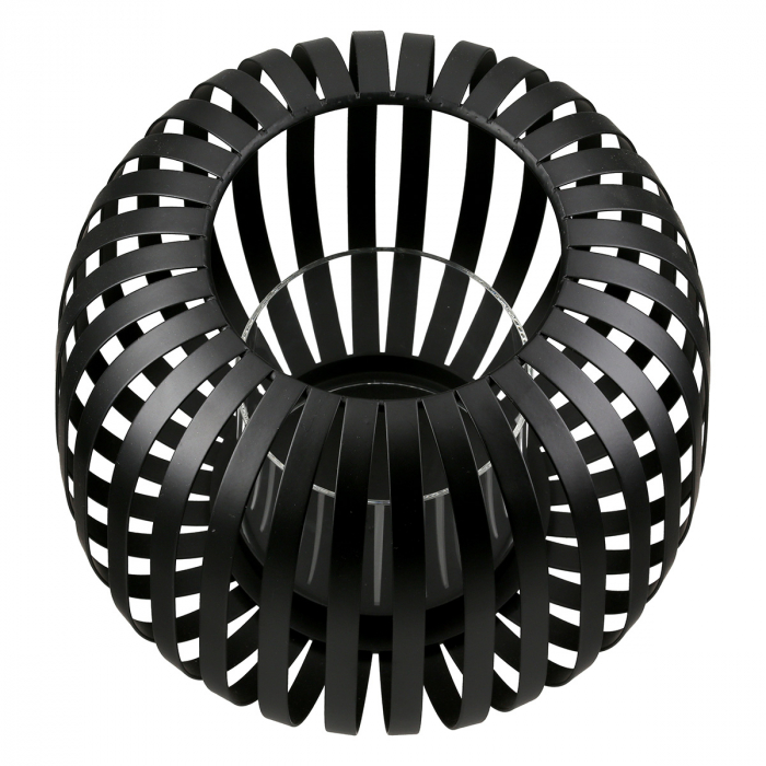 Suport lumanare, Dogma, Sticlă, Metal, negru, PU 2, H. 13 cm, D. 16 cm [2]