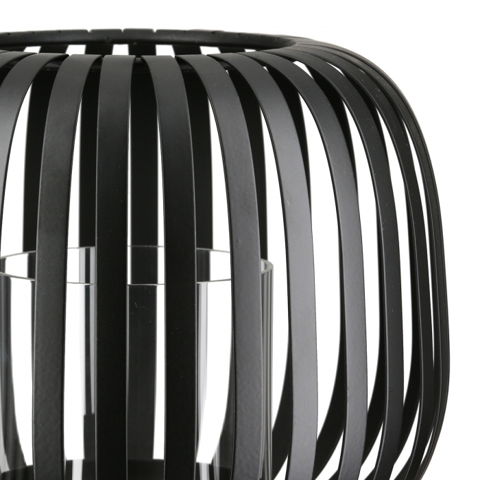 Suport lumanare, Dogma, Sticlă, Metal, negru, PU 2, H. 13 cm, D. 16 cm [3]