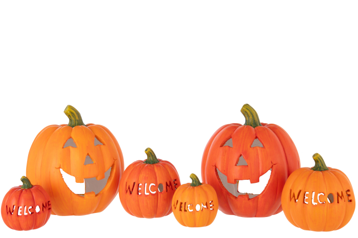 Suport lumanare Dovleac Halloween, portocaliu Ass 2 [5]
