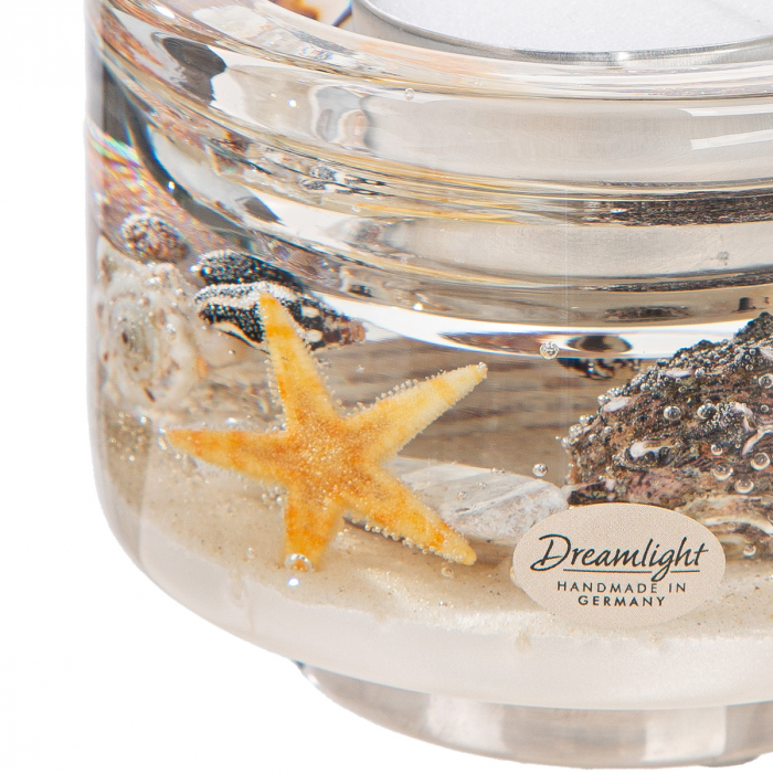 Suport lumânare Dreamlight, tip tealight, Elora, sticlă, bej, PU 4, H 9 cm, D 11 cm [4]