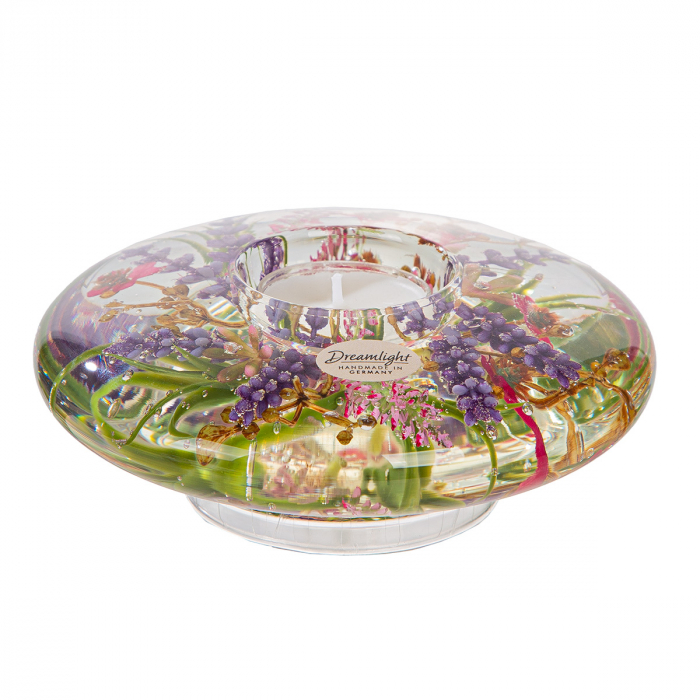 Suport lumânare Dreamlight, tip tealight, Ufo Classic, sticlă, violet, PU 4, H 5 cm, D 14 cm [1]