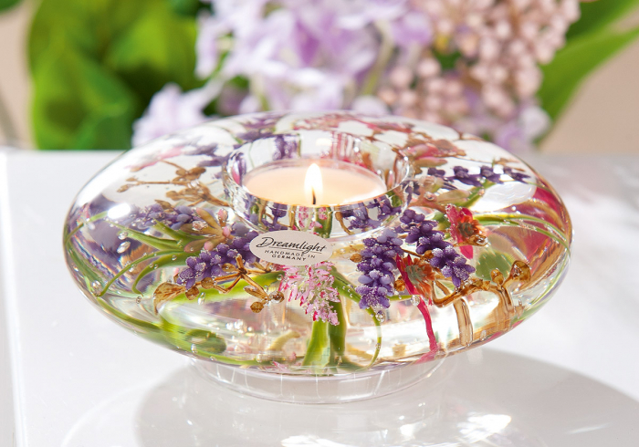 Suport lumânare Dreamlight, tip tealight, Ufo Classic, sticlă, violet, PU 4, H 5 cm, D 14 cm [4]