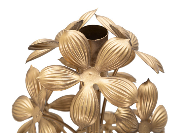 Suport lumanare Flowy, Fier, Auriu, 118x17x17 cm [5]