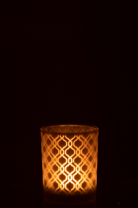 Suport lumânare, Geometric Bej M [3]