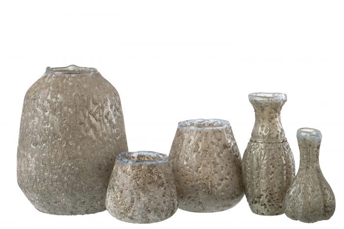 Suport lumanare Glass, Sticla, Albastru, 14x14x19 cm [2]