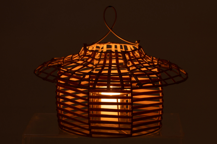Suport lumanare Hanging, Plastic/Fibre sintetice, Natural, 40x40x30 cm [3]