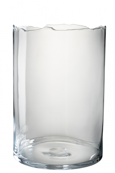 Suport lumanare Irregular, Sticla, Transparent, 27x27x39 cm