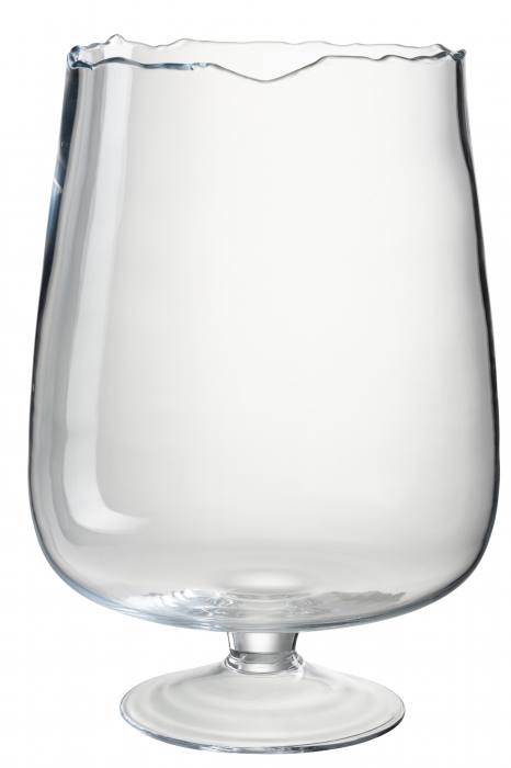 Suport lumanare Irregular, Sticla, Transparent, 32x32x45 cm