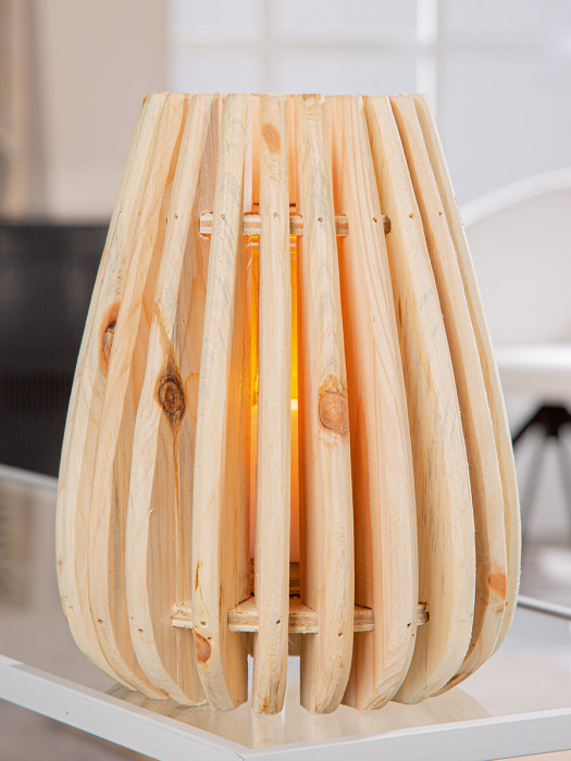 Suport lumanare, Koivu, Lemn, ecru, PU 2, H. 25 cm, D. 19 cm [5]