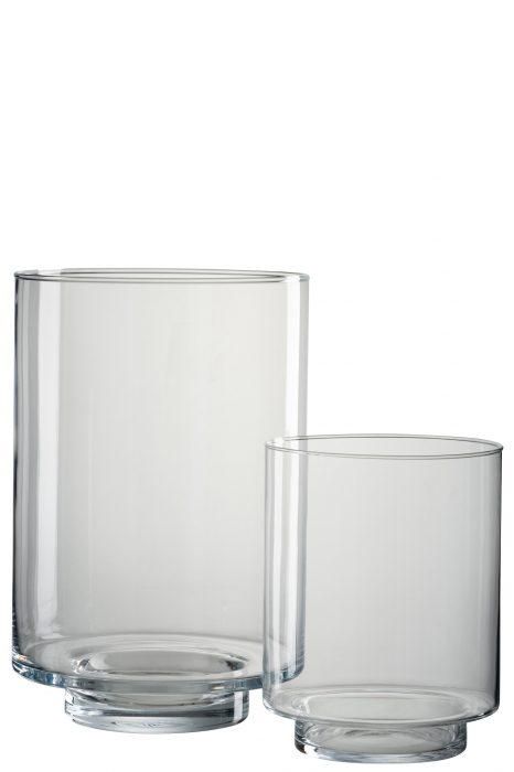Suport lumanare Laura, Sticla, Transparent, 23x23x35 cm [2]