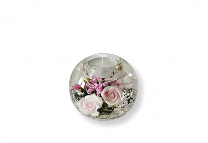 Suport lumanare Little Rose, sticla, multicolor, 6x8 cm [2]