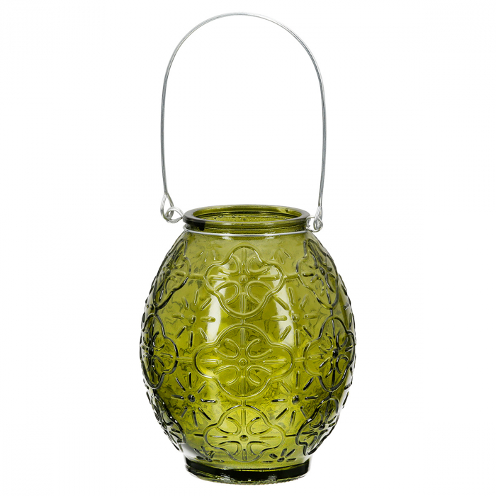 Suport lumanare, Maroc, Sticla, albastru, verde, PU 15, 3 buc. asortate, H. 12 cm, D. 9,5 cm [2]