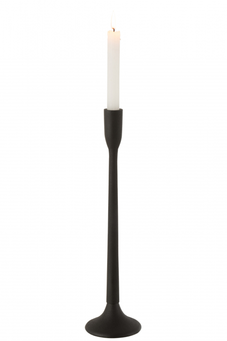 Suport lumanare Matte, Metal/Fier, Negru, 10.5x10.5x41 cm [2]