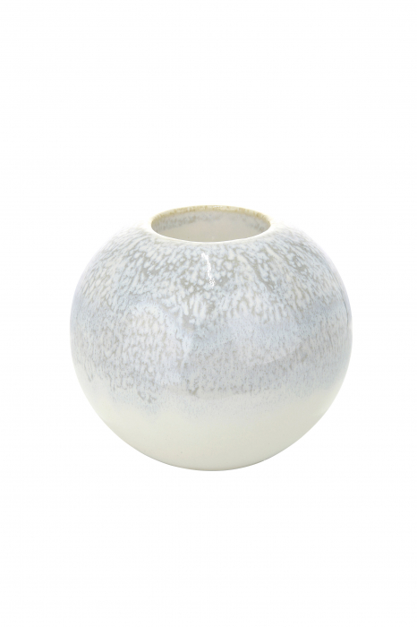 Suport lumanare Oslo, ceramica, alb, 11x9x11 cm