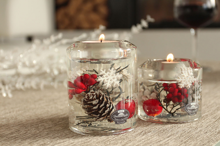 Suport lumanare pastila DREAM- berrries, sticla, 9x7 cm [2]