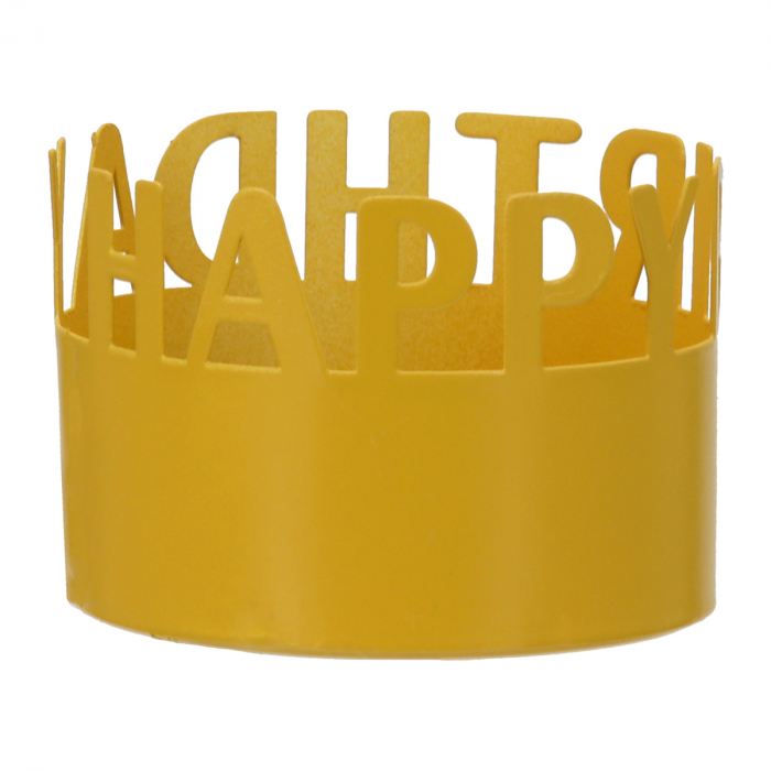 Suport lumanare, rotund, Felicitări, Saying, Metal, albastru, roșu, galben, PU 18, 3 buc. asortate, H. 3,5 cm, D. 5,2 cm [2]