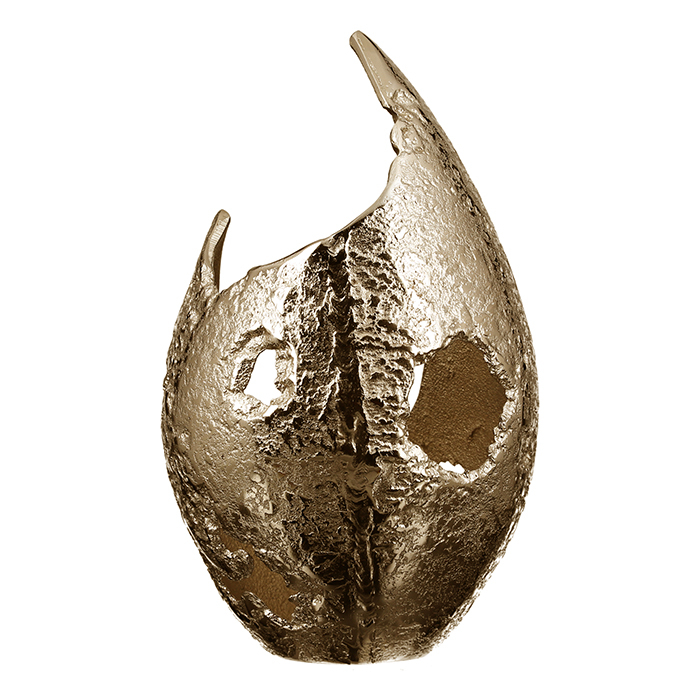 Suport lumanare Roughaluminiu, auriu, 28x20x15 cm