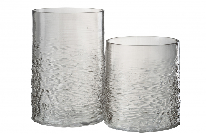 Suport lumanare Sea , Sticla, Gri/Transparent, 20.5x20.5x30 cm [4]