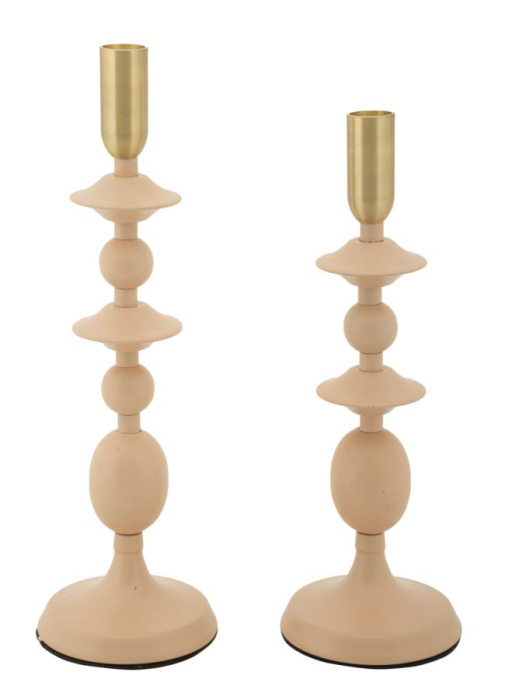 Suport lumanare, Set de 2 buc. Gemini roz, ø 10x29-10x33 cm [1]