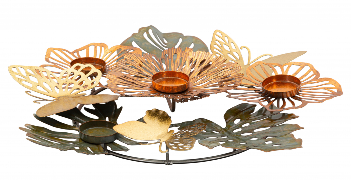 Suport lumanare Shine -A-, Fier, Multicolor, 6.5x45x42.5 cm [7]