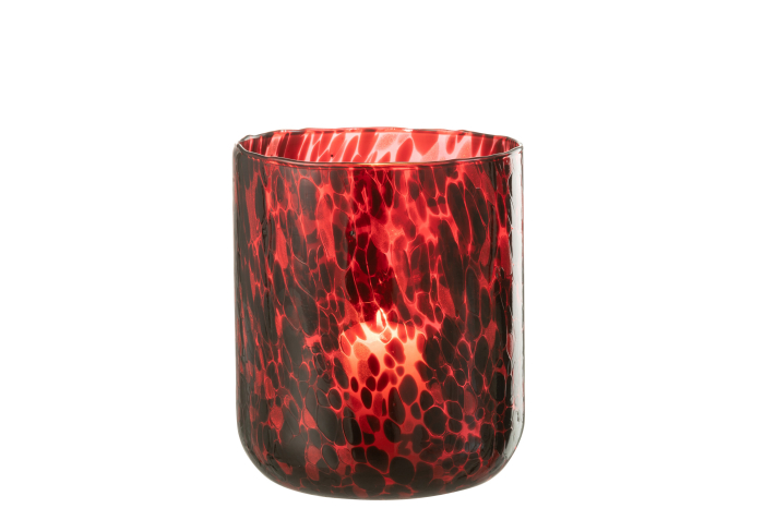 Suport lumânare, Spotted Rosu L [2]