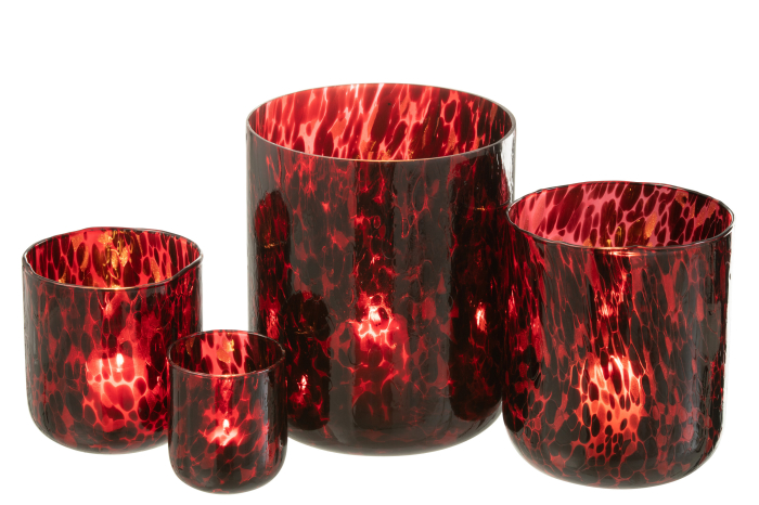 Suport lumânare, Spotted Rosu Xl [5]