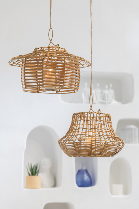 Suport lumanare suspendat Hanging , Plastic/Fibre sintetice, Natural, 33x33x33 cm [4]