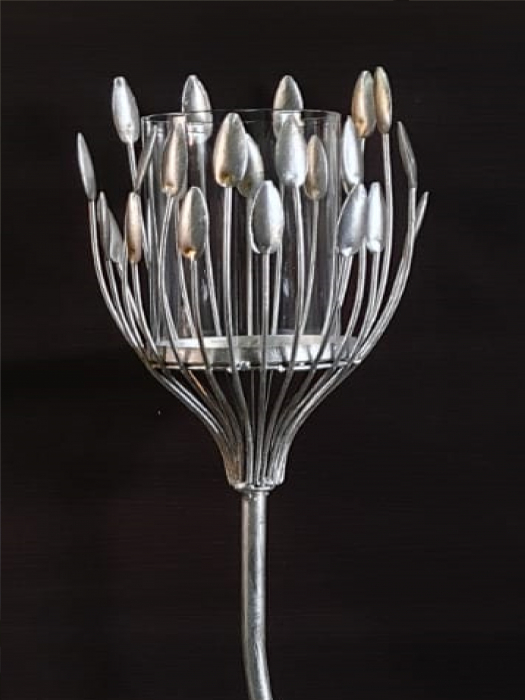 Suport lumanare TREVI, metal antichizat, 93x18  cm [2]