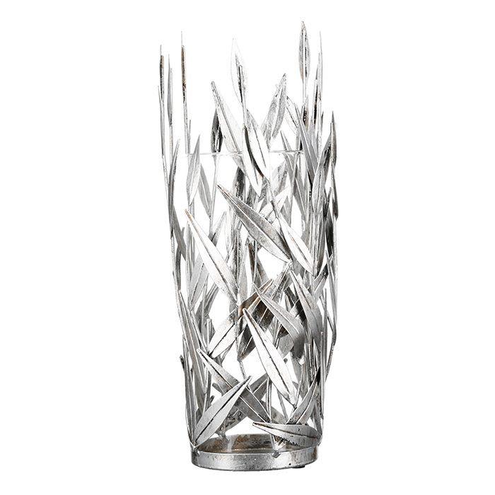 Poza Suport lumanare Twigs metalic, argintiu, 50x13 cm