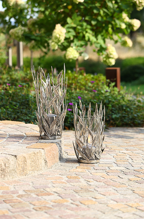 Suport lumanare Twigs metalic, argintiu, 50x13 cm        [5]