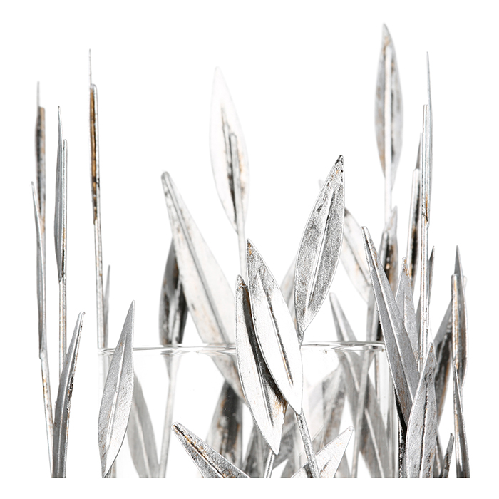 Suport lumanare Twigs, metalic, argintiu, inaltime 31cm [4]