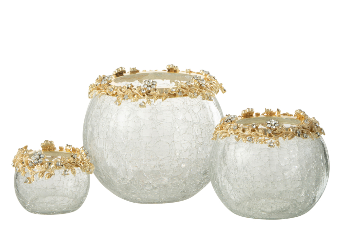 Suport lumânare, Volve Metal/Sticla L [4]