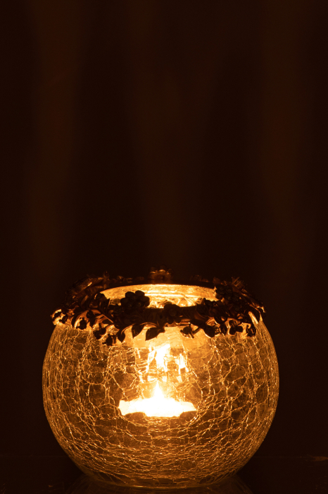 Suport lumânare, Volve Metal/Sticla M [3]