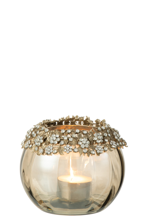 Suport lumânare, Volve Metal/Sticla M [2]