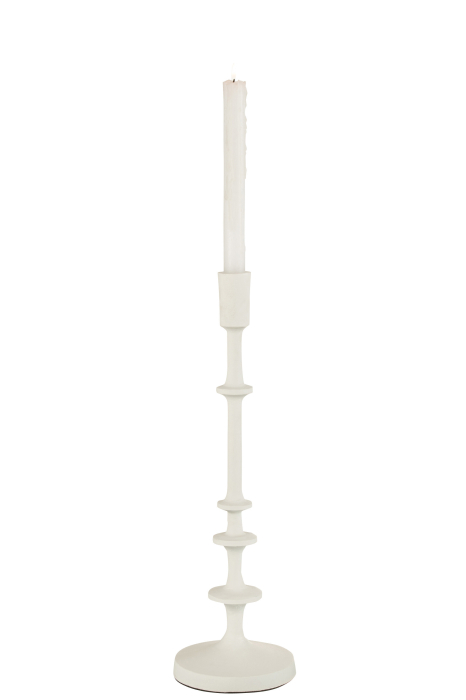 Suport lumanari, Aluminiu, Alb , 13x13x40 [3]
