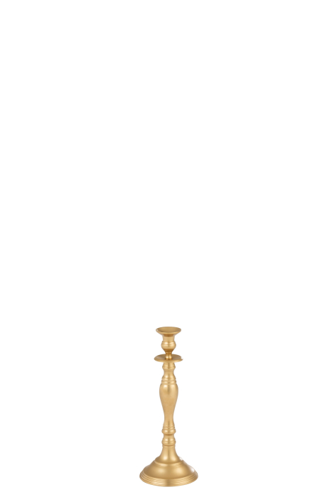 Suport lumanari, Aluminiu, Auriu, 13x13x33 cm [2]