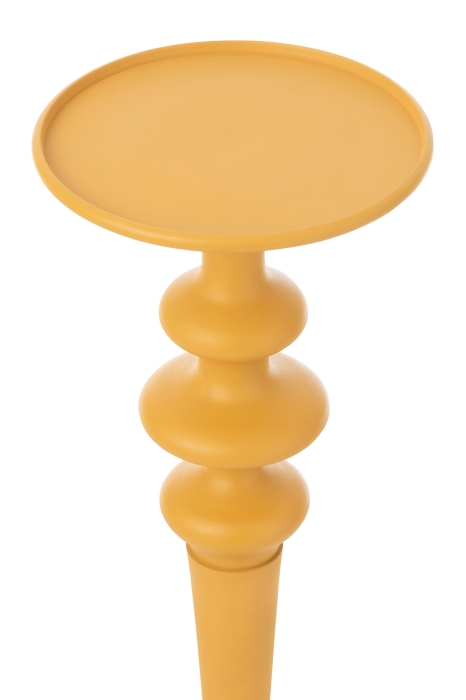 Suport lumanari, Aluminiu, Ocru, 24x24x84 [3]