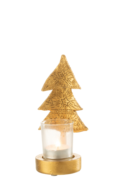 Suport lumanari, Compozit, Auriu, 9.5x8.5x17.5 [2]